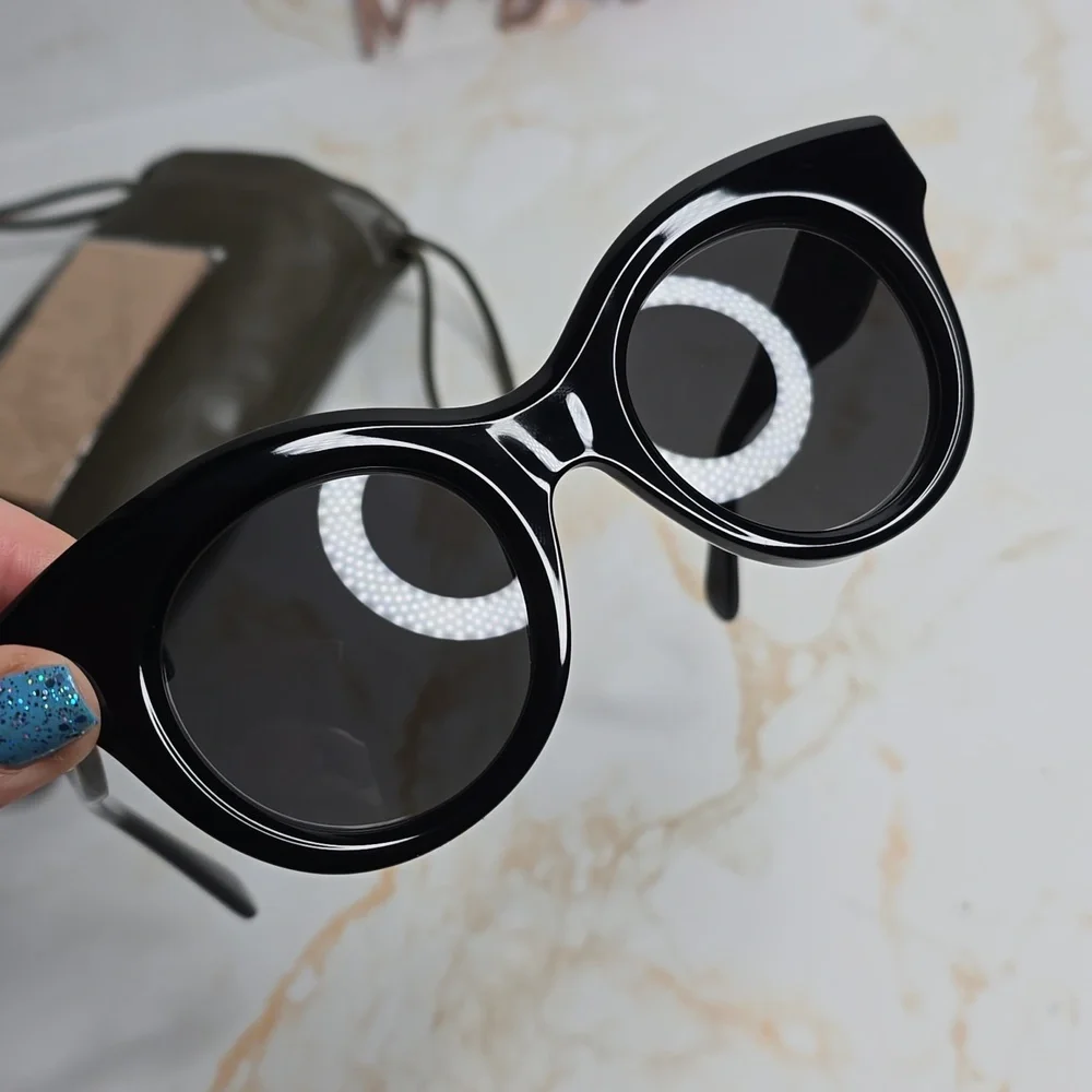 Loewe Curvy Oversized Black Sunglasses New With Case And Cloth